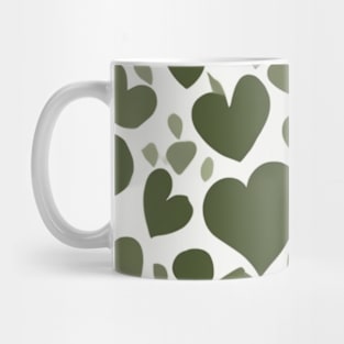 Heart Olive Green Shadow Silhouette Anime Style Collection No. 241 Mug